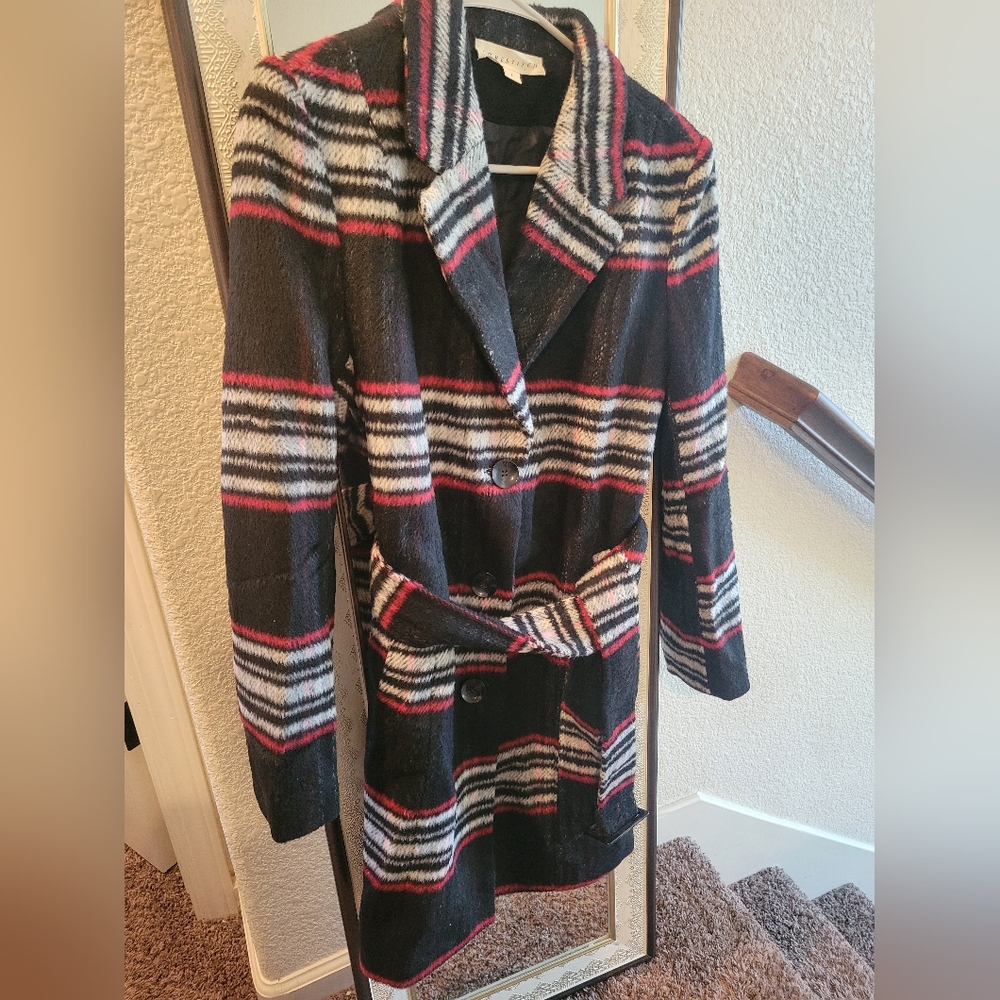 Lovestitch Large Trenchcoat- Black/Red/white